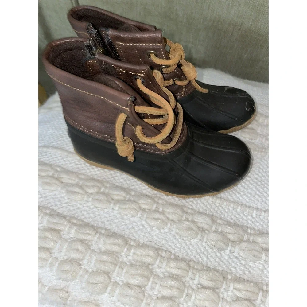 Sperry SaltWater Boot Youth Girls Size 10M Duck Rain Boot